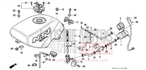 RESERVOIR A CARBURANT NTV650S de 1995